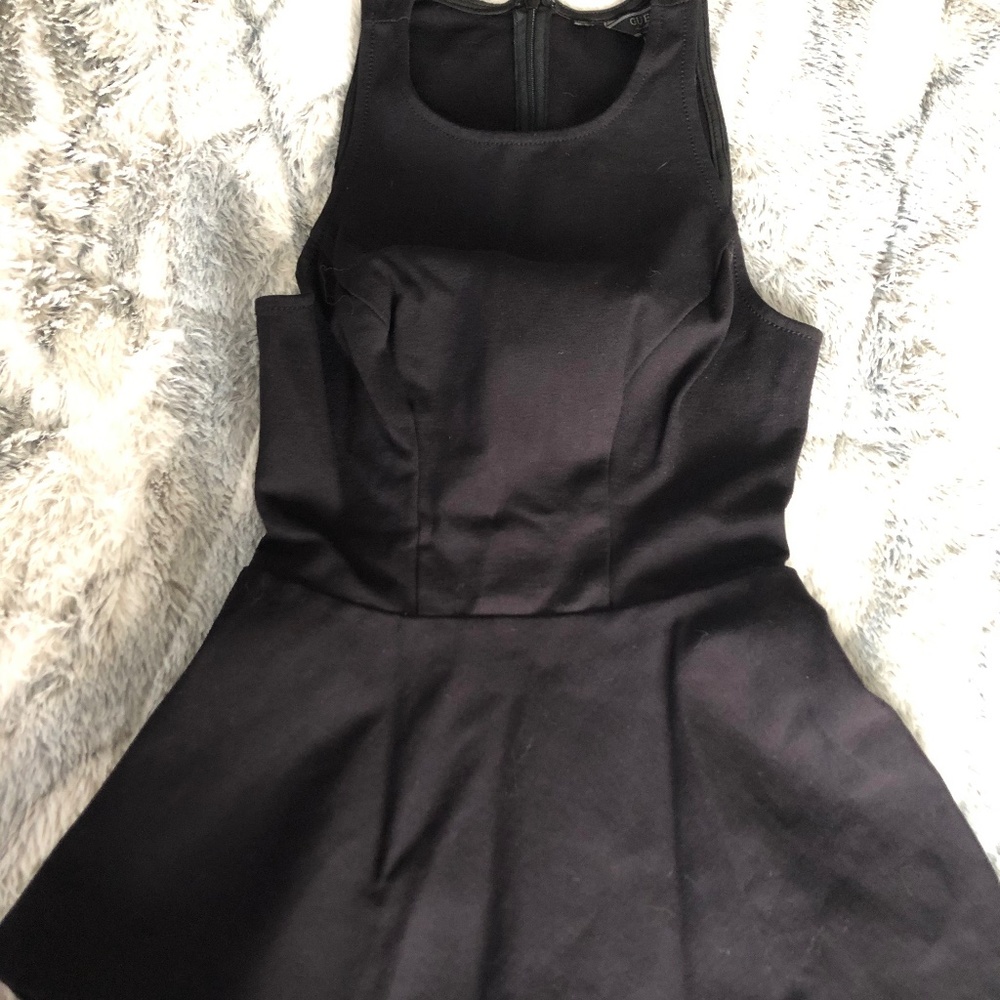 Black peplum top